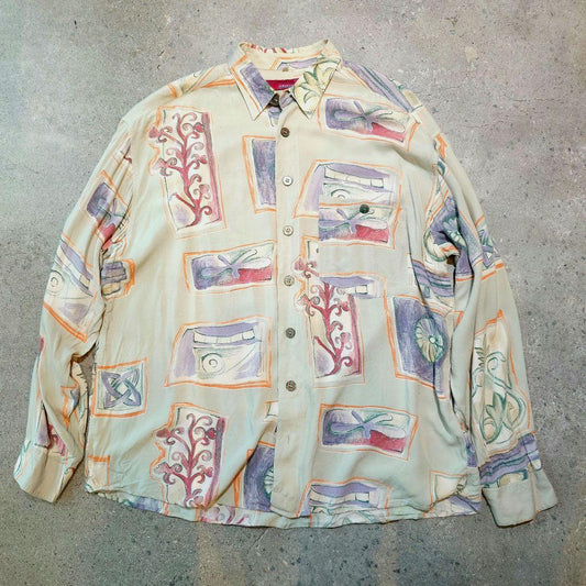 Used Rayon allover shirts L