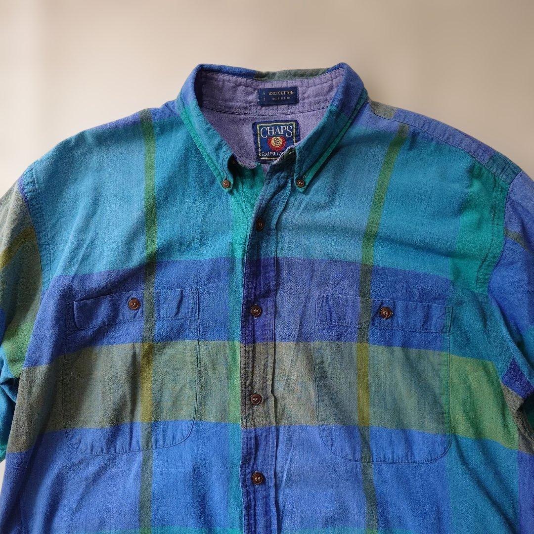 CHAPS ralphlauren india cotton check shirts L
