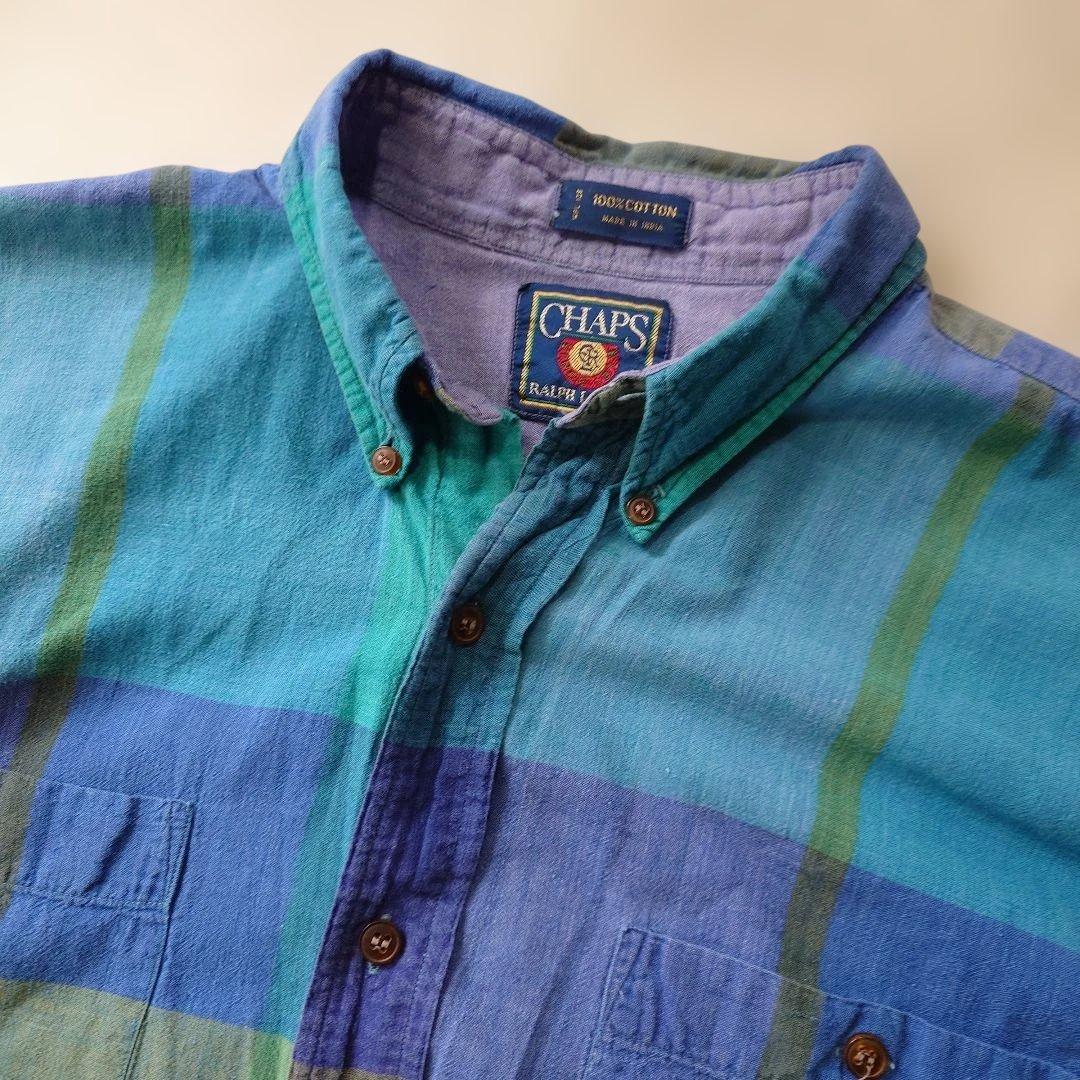 CHAPS ralphlauren india cotton check shirts L