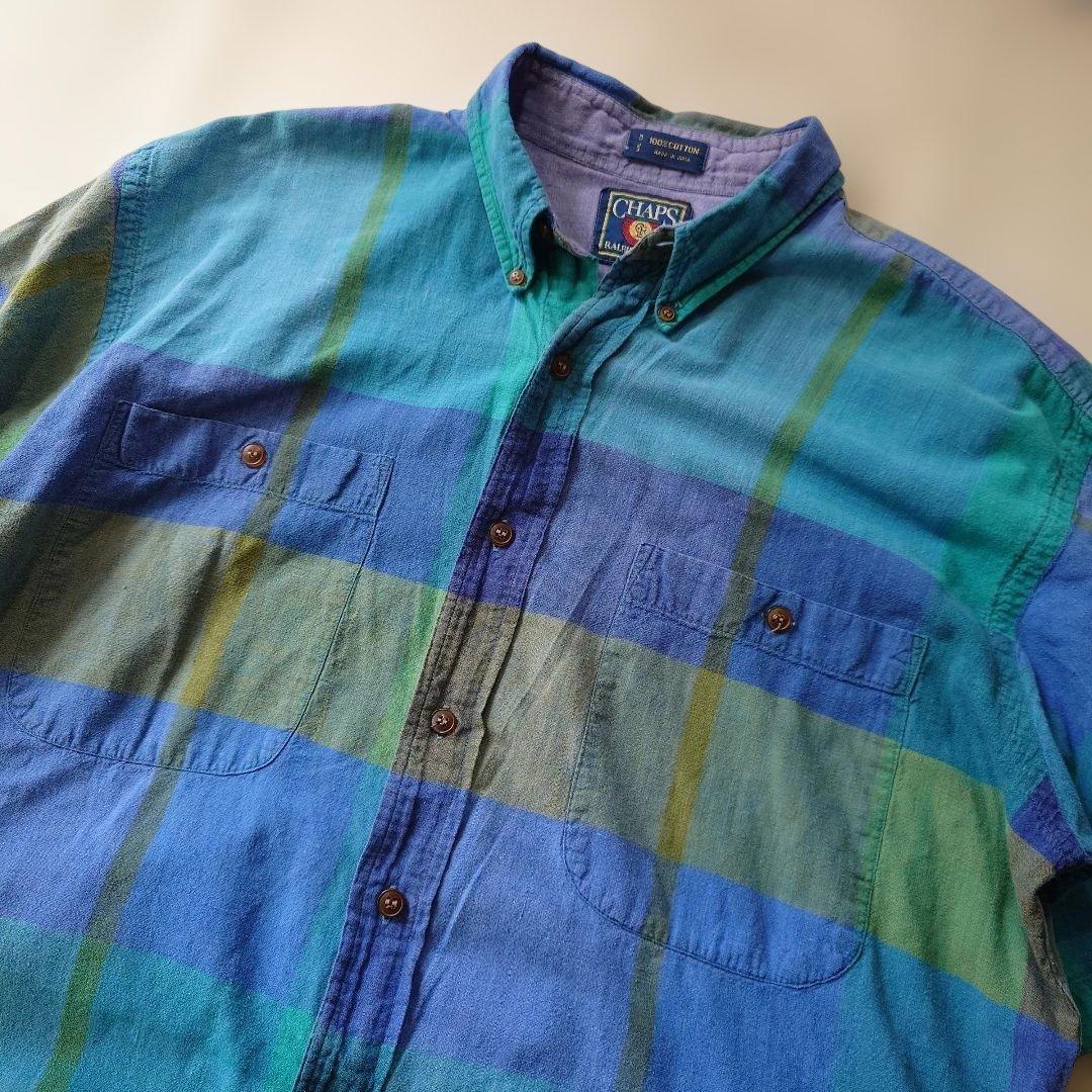 CHAPS ralphlauren india cotton check shirts L