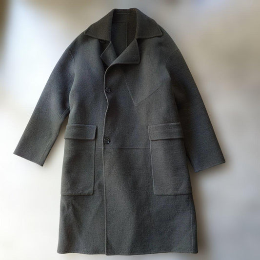 Calvin Klein wool ｗrap long coat 50