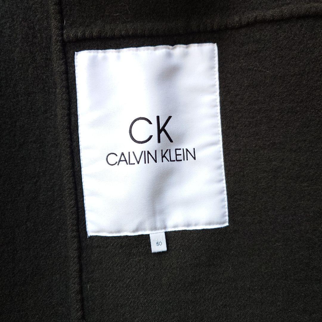 Calvin Klein wool ｗrap long coat 50