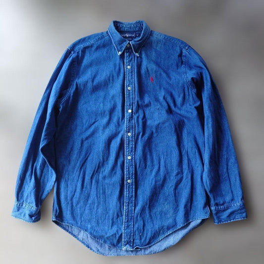 90s ralphlauren BD denim shirts L