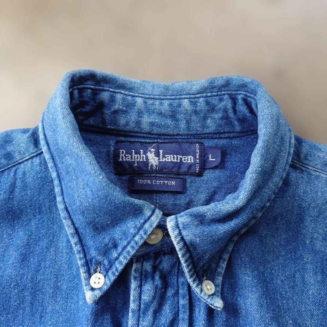 90s ralphlauren BD denim shirts L