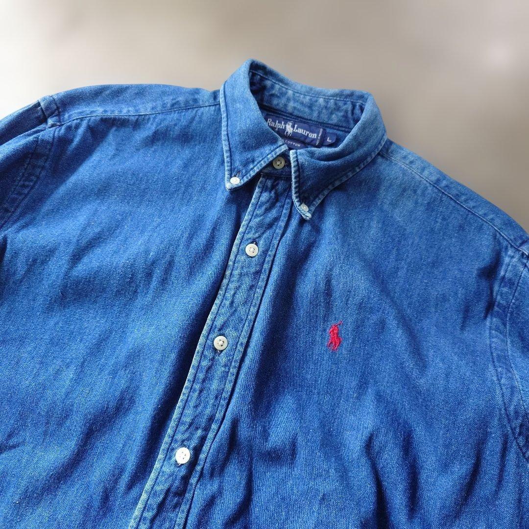 90s ralphlauren BD denim shirts L