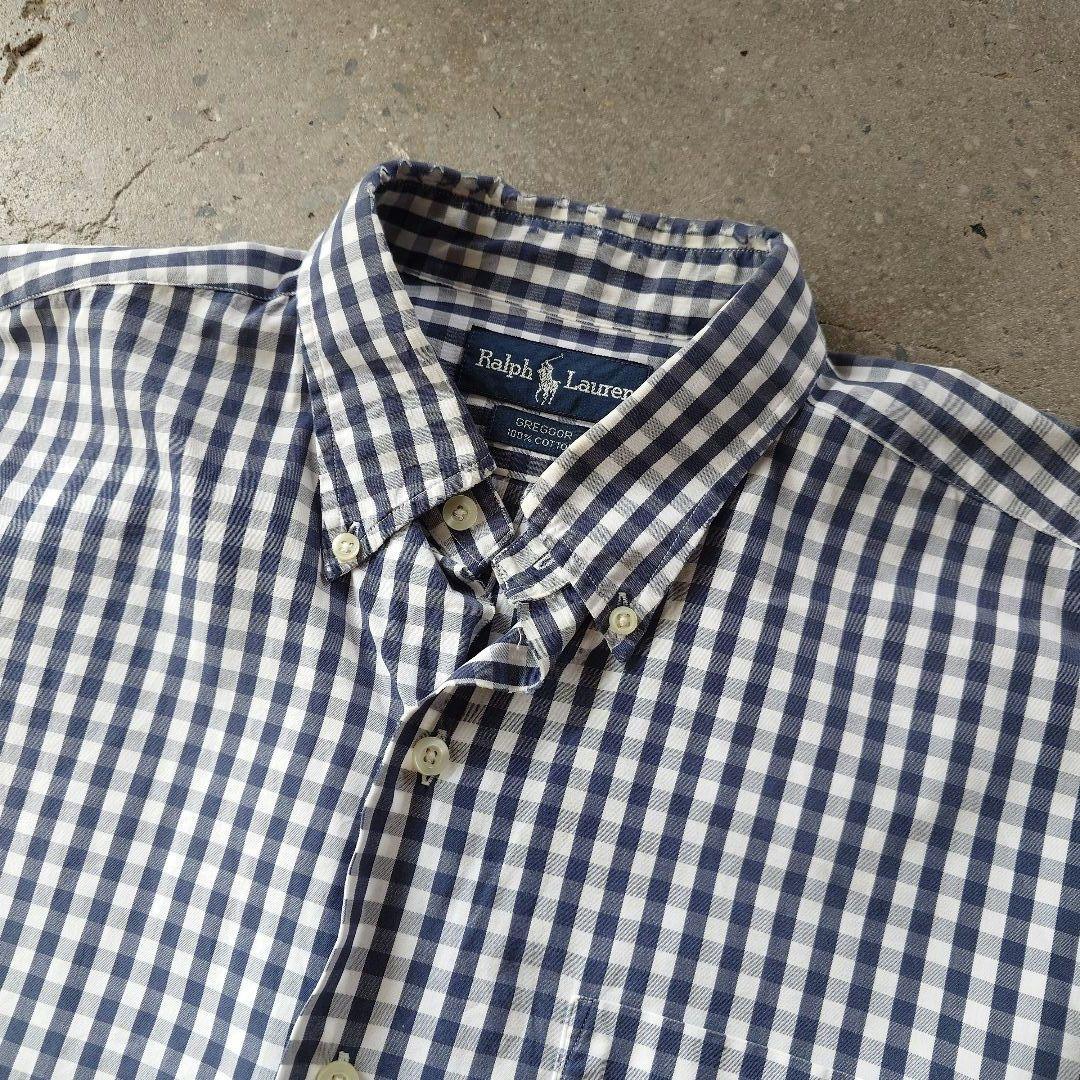 POLO RALPHLAUREN GREGGOR ss check shirts ポニー無し