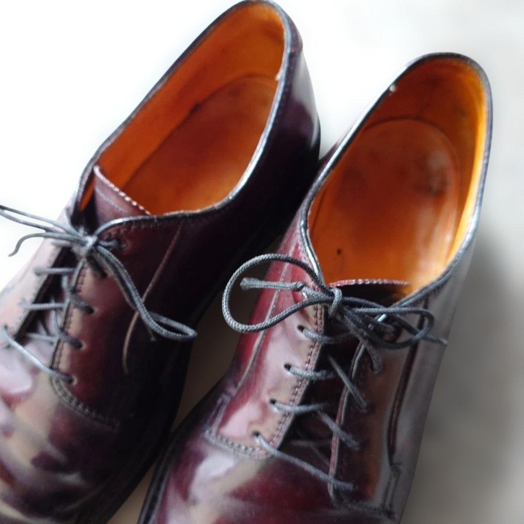 Flosheim imperial shell cordvan plane toe leather shoes made in USA 91/2