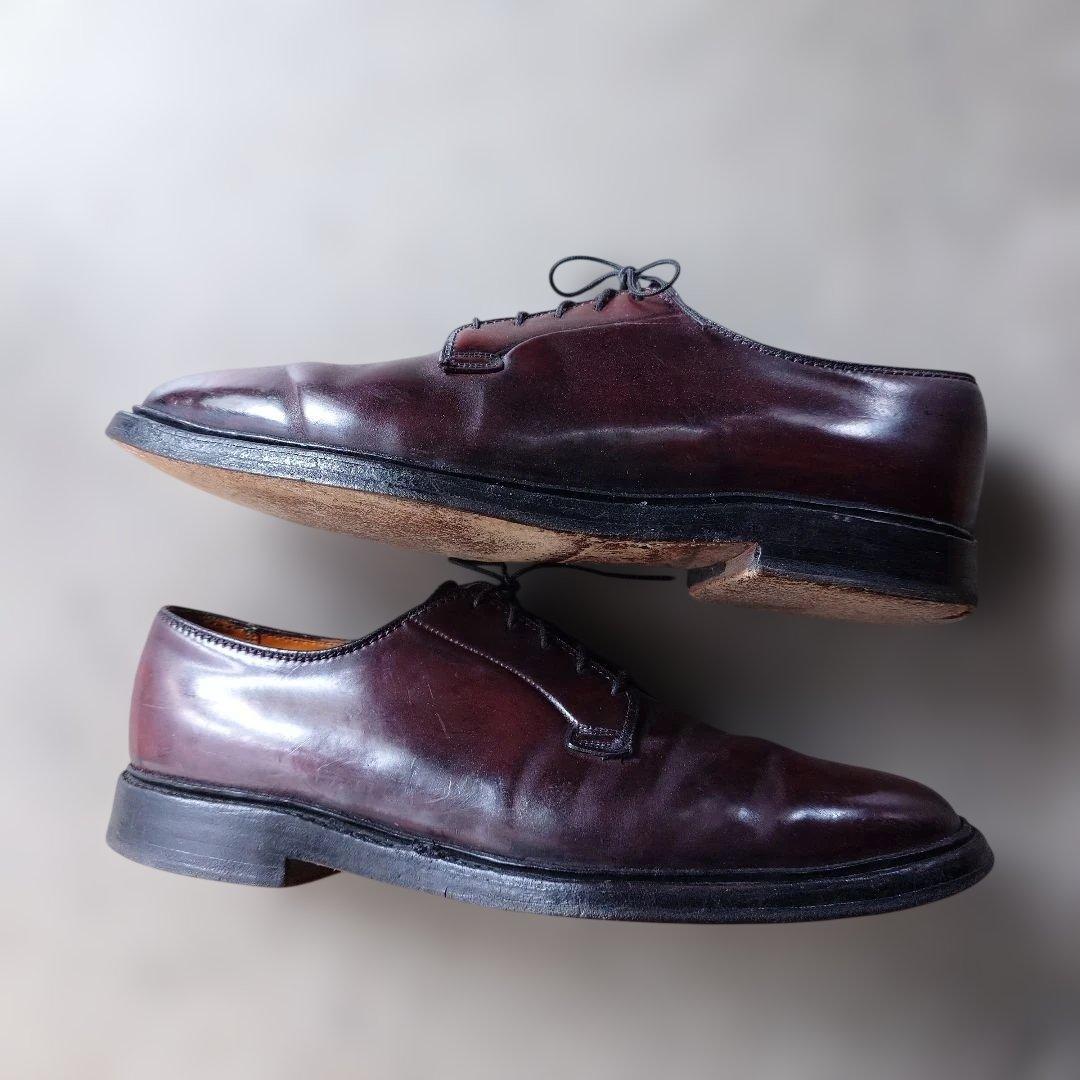 Flosheim imperial shell cordvan plane toe leather shoes made in USA 91/2