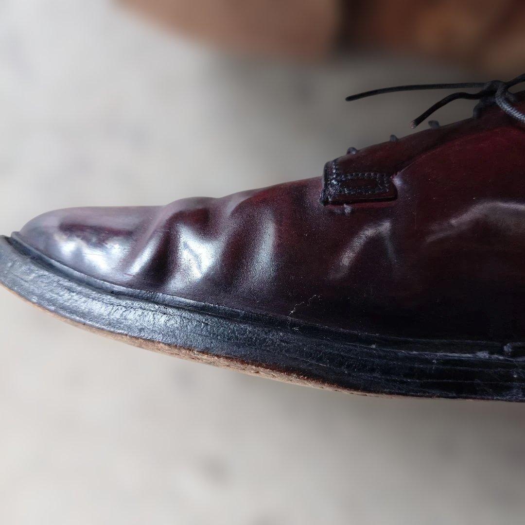 Flosheim imperial shell cordvan plane toe leather shoes made in USA 91/2