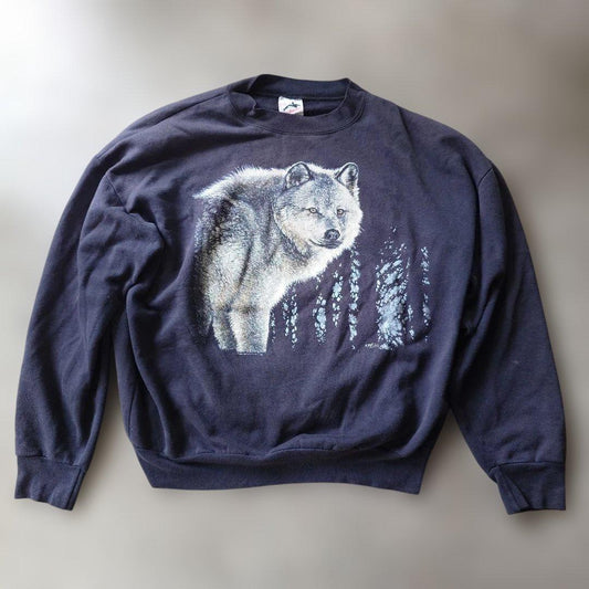 Harlequin　90s woif print sweat XL