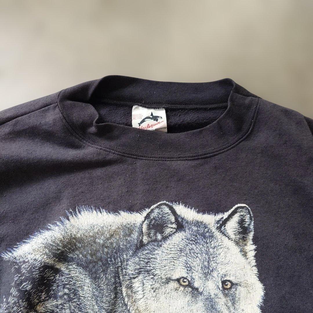 Harlequin　90s woif print sweat XL
