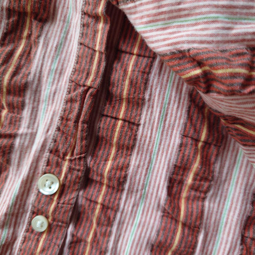 CHAPS seersucker stripe shirts L