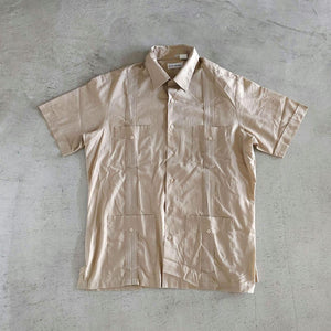 vanheusen デッドストック サファリシャツ　キューバシャツ　L