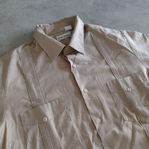vanheusen デッドストック サファリシャツ　キューバシャツ　L
