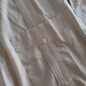 vanheusen デッドストック サファリシャツ　キューバシャツ　L