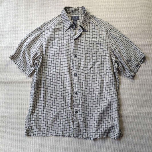 Rayon dot pattern shirts M