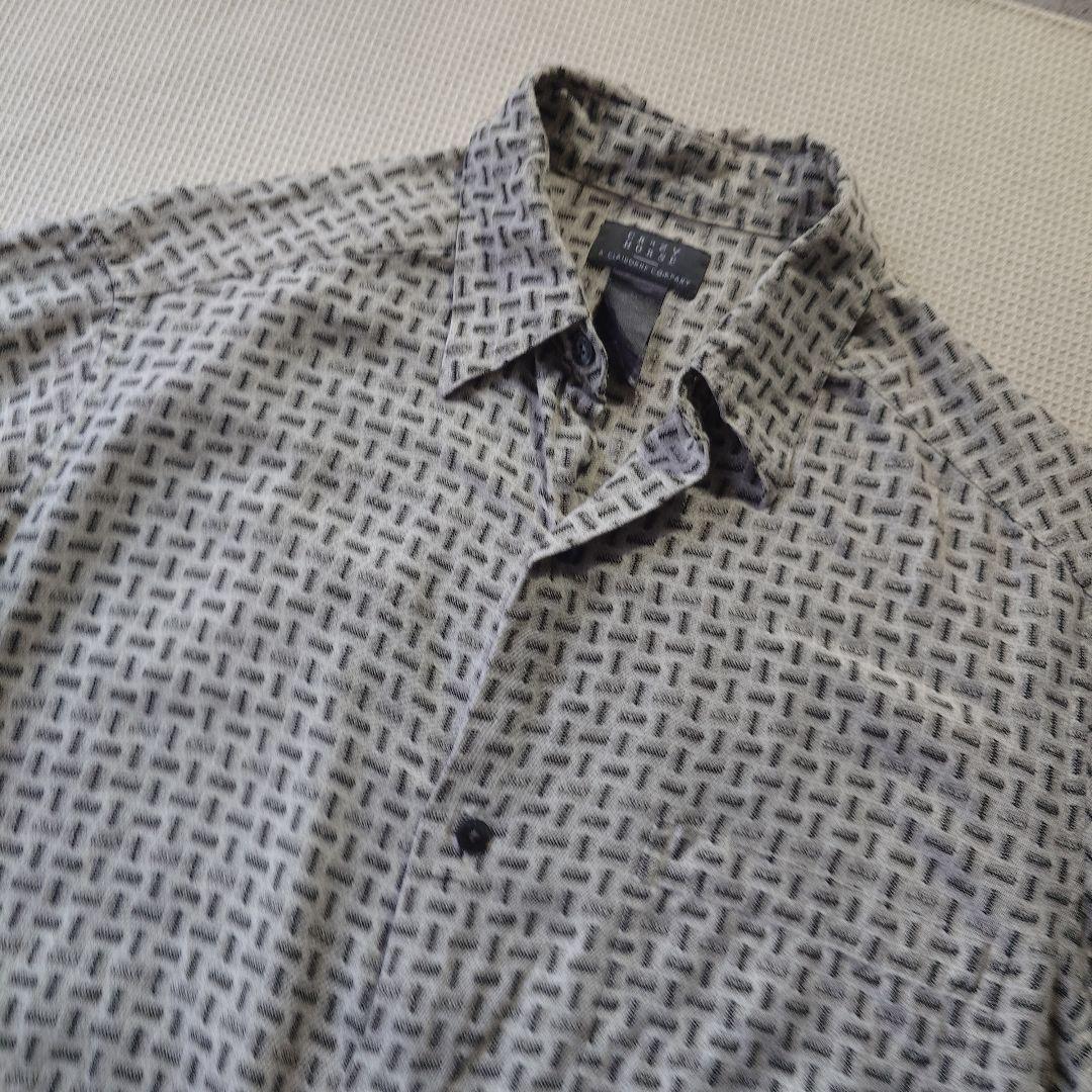 Rayon dot pattern shirts M