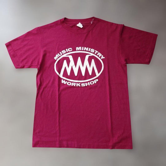80s sportwear print tee M
