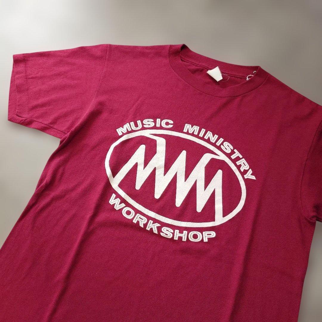 80s sportwear print tee M