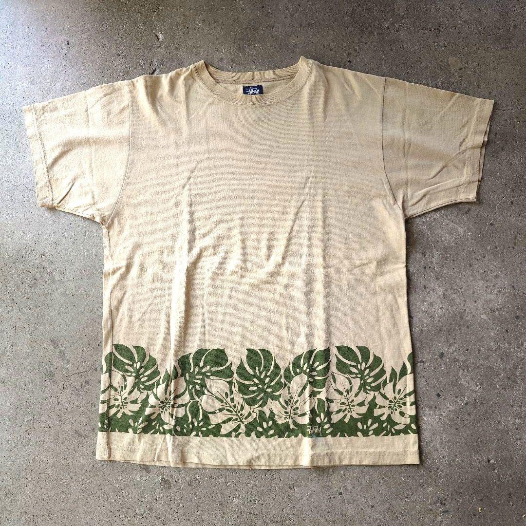 STUSSY 90s USA tee M ハイビスカス