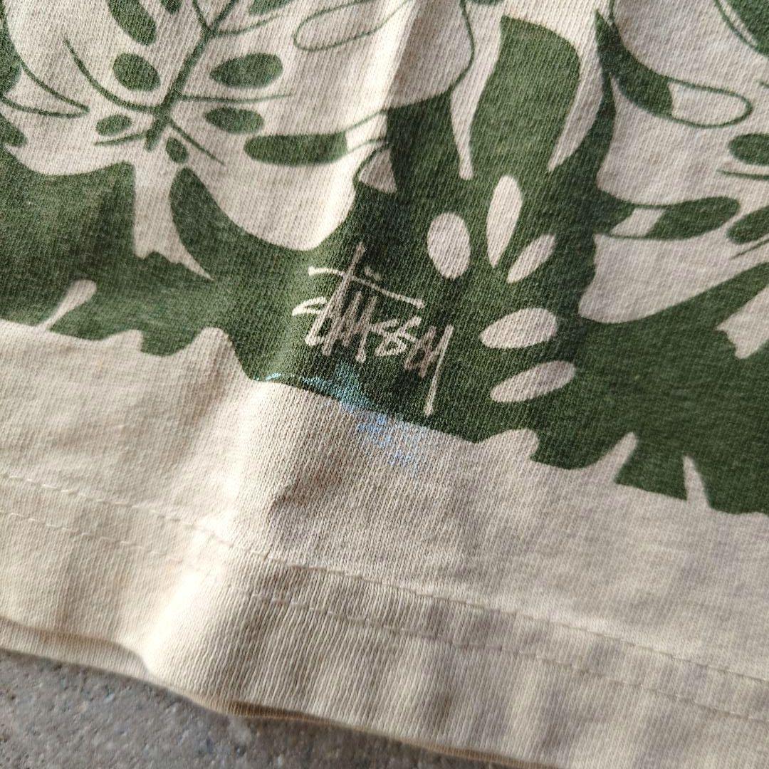 STUSSY 90s USA tee M ハイビスカス
