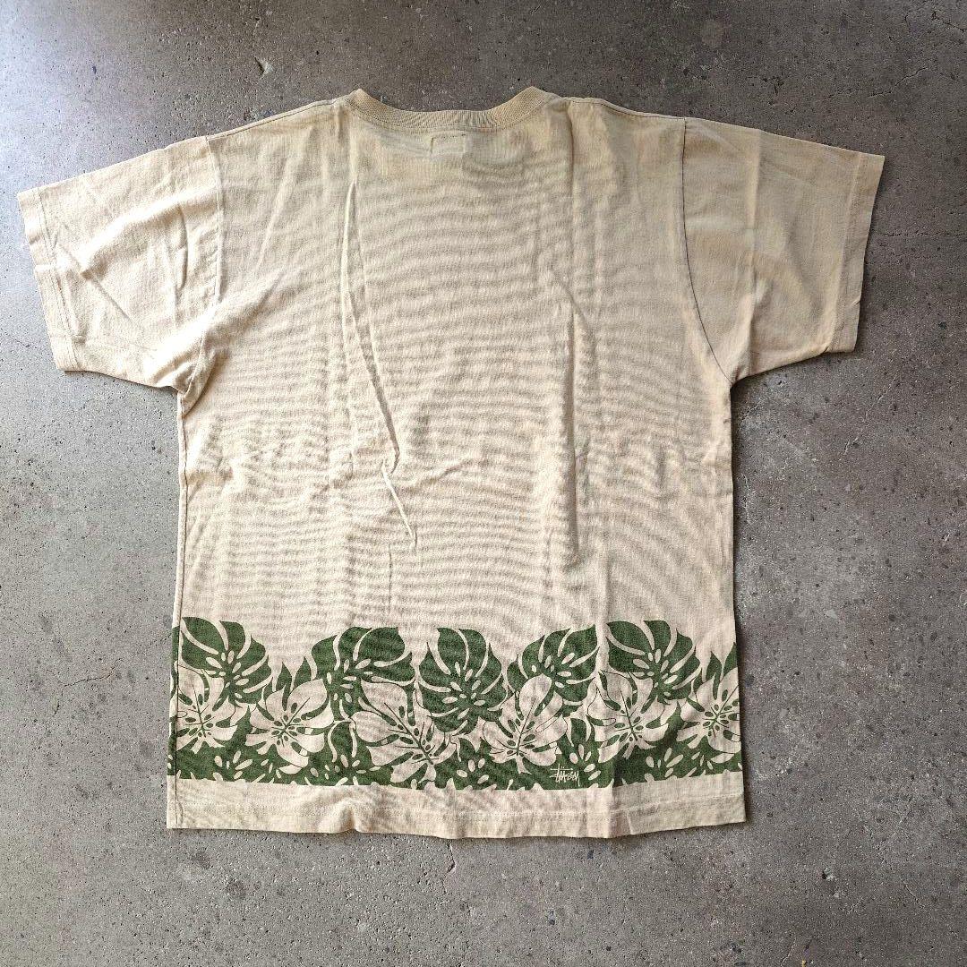 STUSSY 90s USA tee M ハイビスカス