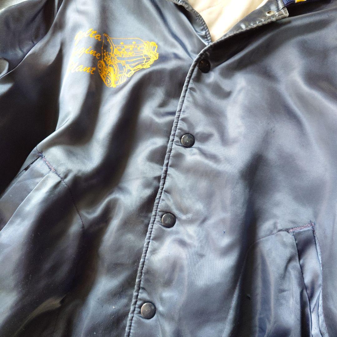 90s motercycle satin jacket USA L