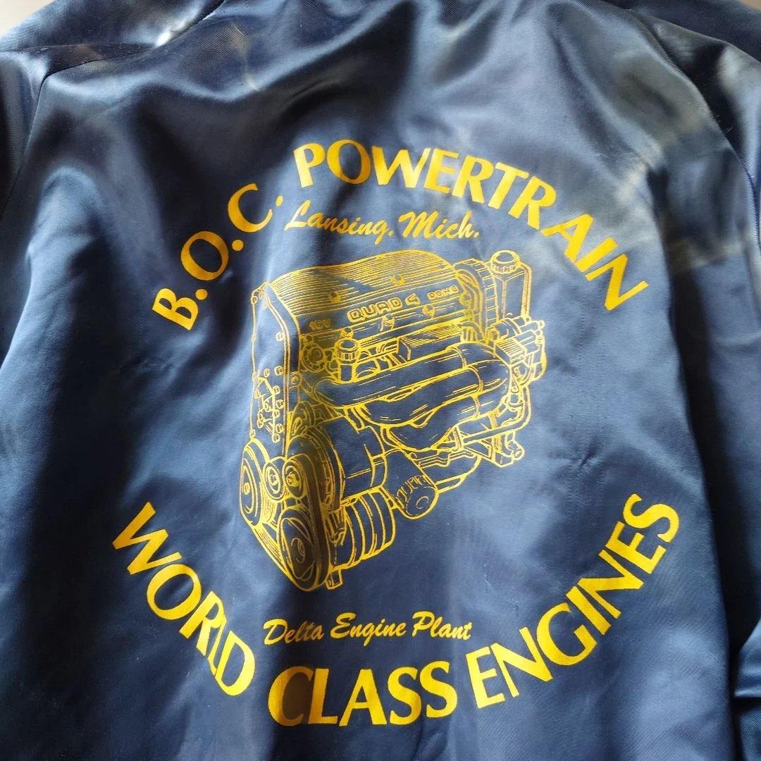 90s motercycle satin jacket USA L