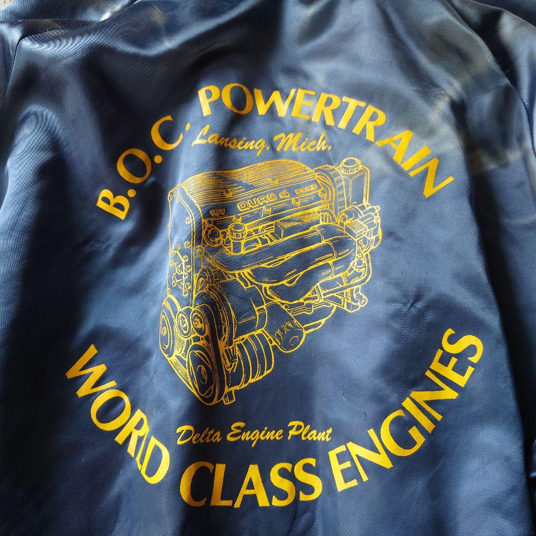 90s motercycle satin jacket USA L