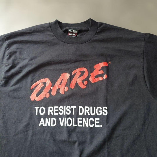 90s D.A.R.E message tee L