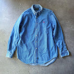 画像をギャラリービューアに読み込む, polo country denim shirts s ポロカントリーデニムシャツ　S
