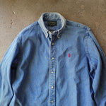 画像をギャラリービューアに読み込む, polo country denim shirts s ポロカントリーデニムシャツ　S
