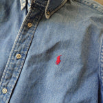 画像をギャラリービューアに読み込む, polo country denim shirts s ポロカントリーデニムシャツ　S

