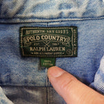 画像をギャラリービューアに読み込む, polo country denim shirts s ポロカントリーデニムシャツ　S
