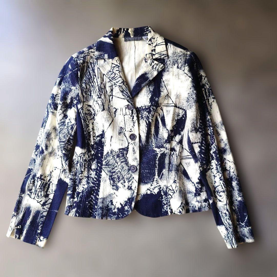 ANNA BASSINI italy print jacket 36