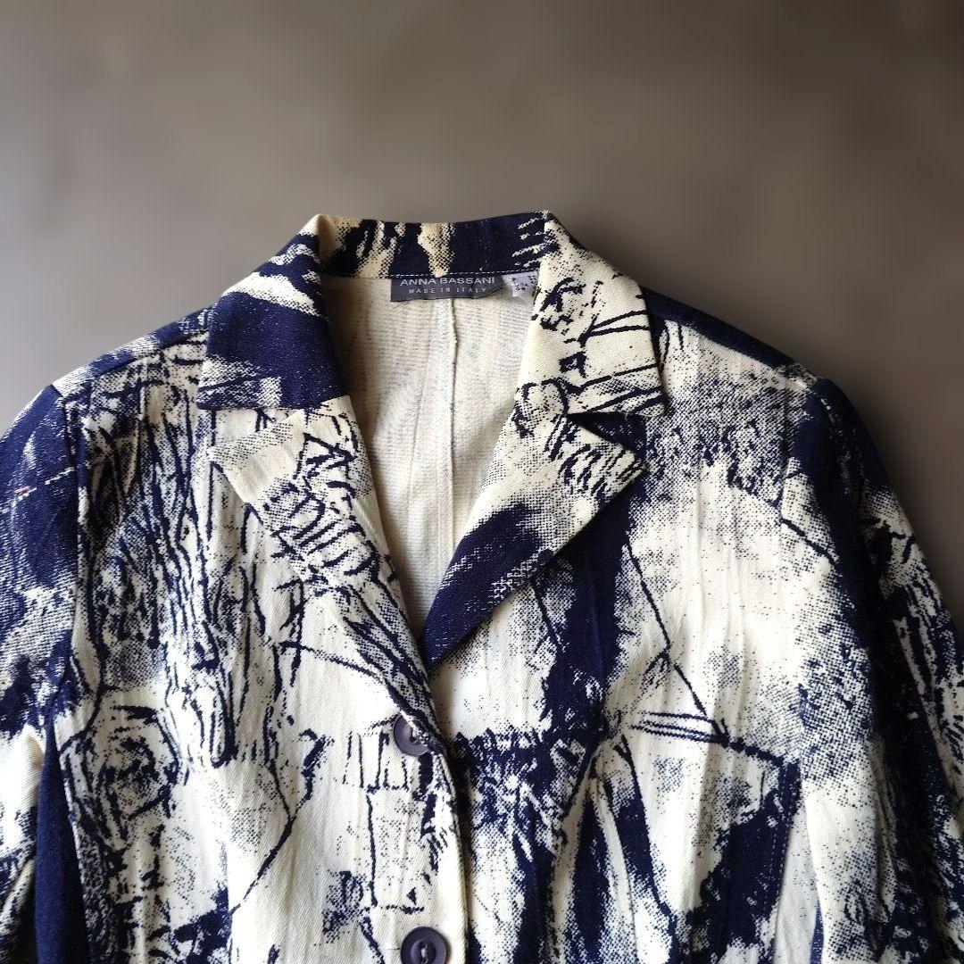 ANNA BASSINI italy print jacket 36