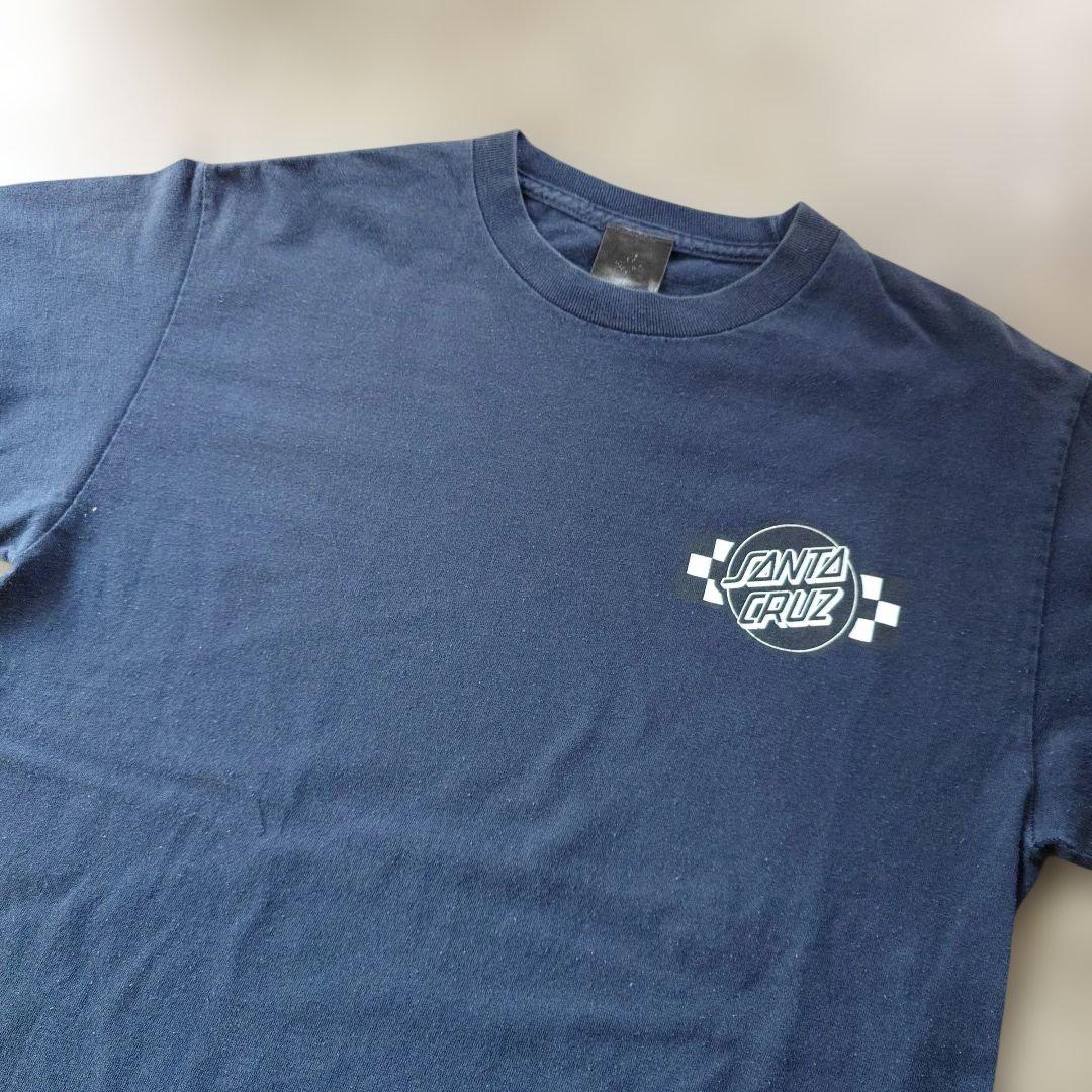 SANTACRUZ logo tee fade black M