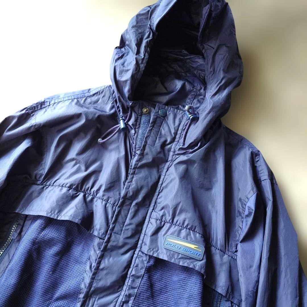 90s polosports nylon hoody coat L