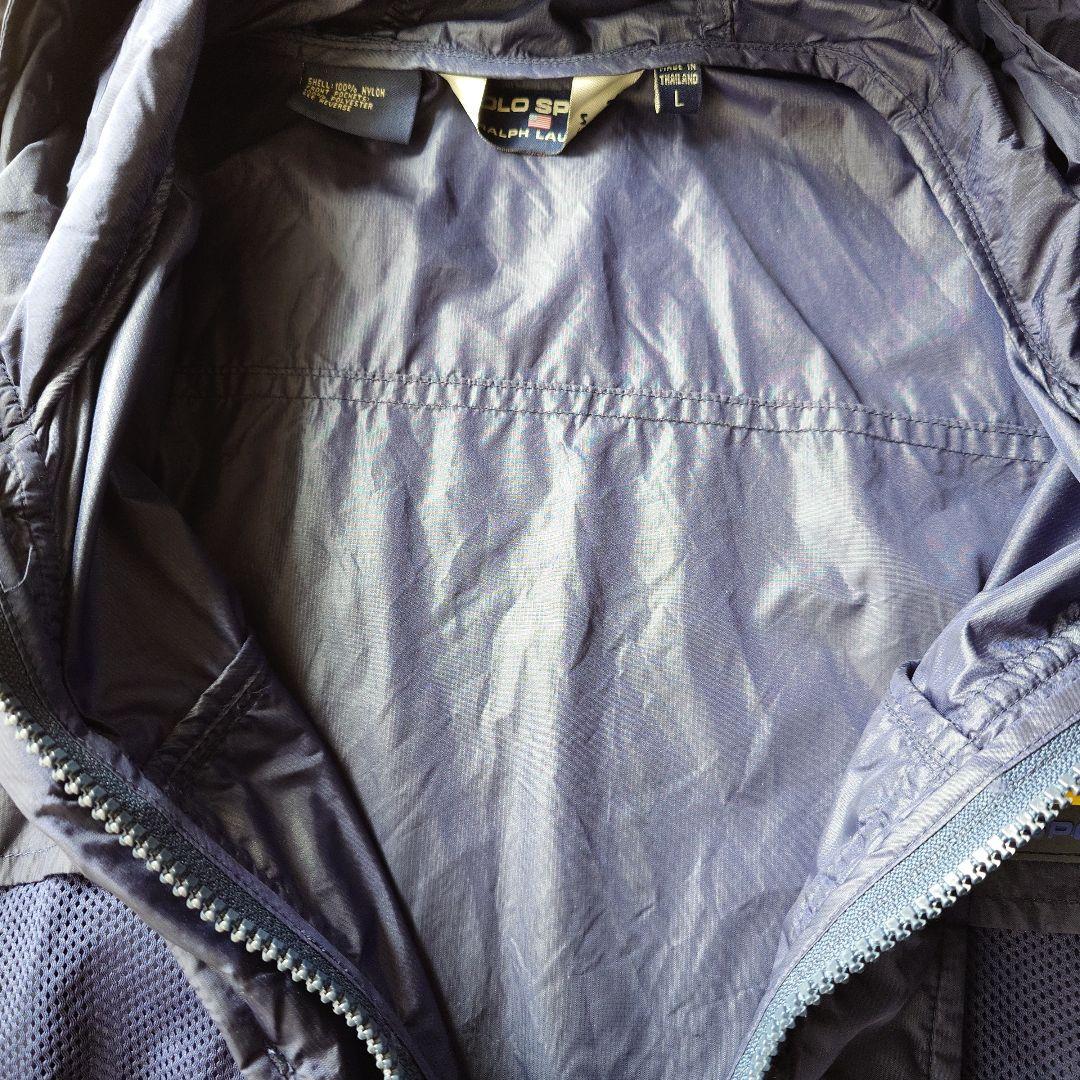 90s polosports nylon hoody coat L