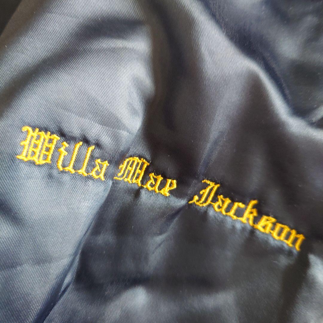 Used satin jacket Made in USA old English logo 古着　サテンブルゾン　アメリカ製　コーチジャケット 　XL
