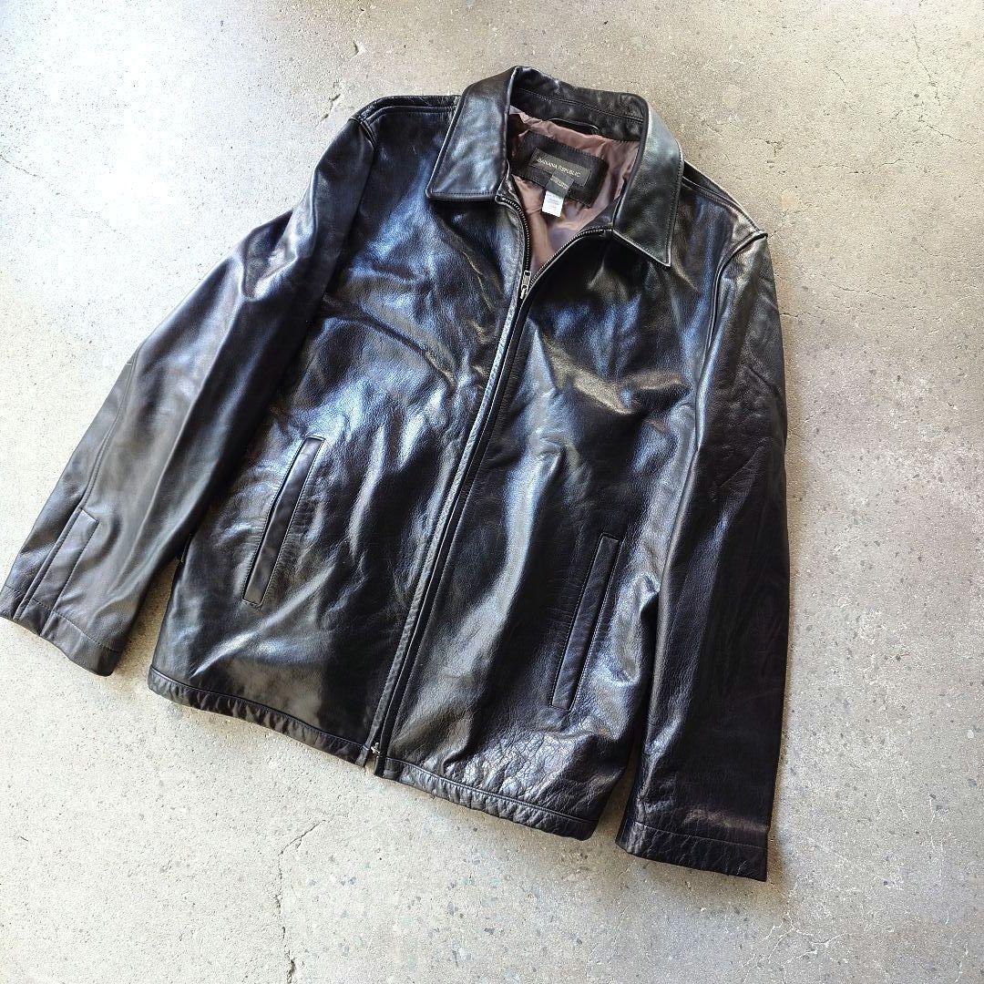 Bananarepublic Leather jacket L 　バナナリパブリック　レザージャケット　ライダース　L