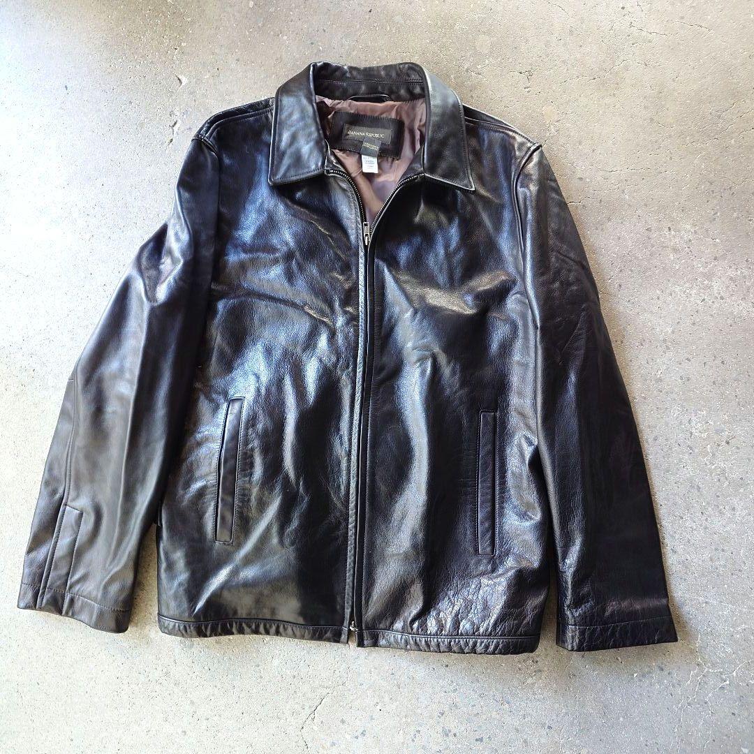 Bananarepublic Leather jacket L 　バナナリパブリック　レザージャケット　ライダース　L