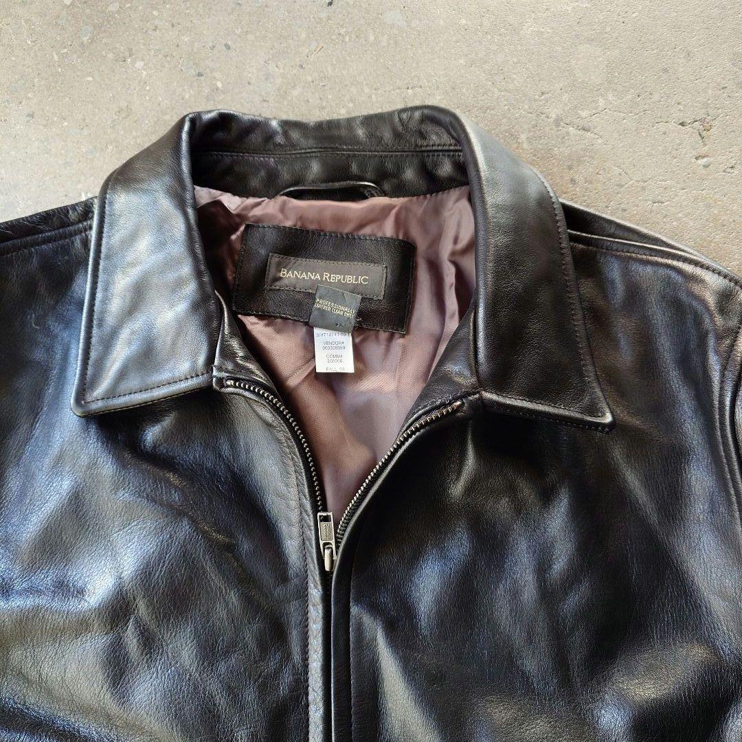 Bananarepublic Leather jacket L 　バナナリパブリック　レザージャケット　ライダース　L