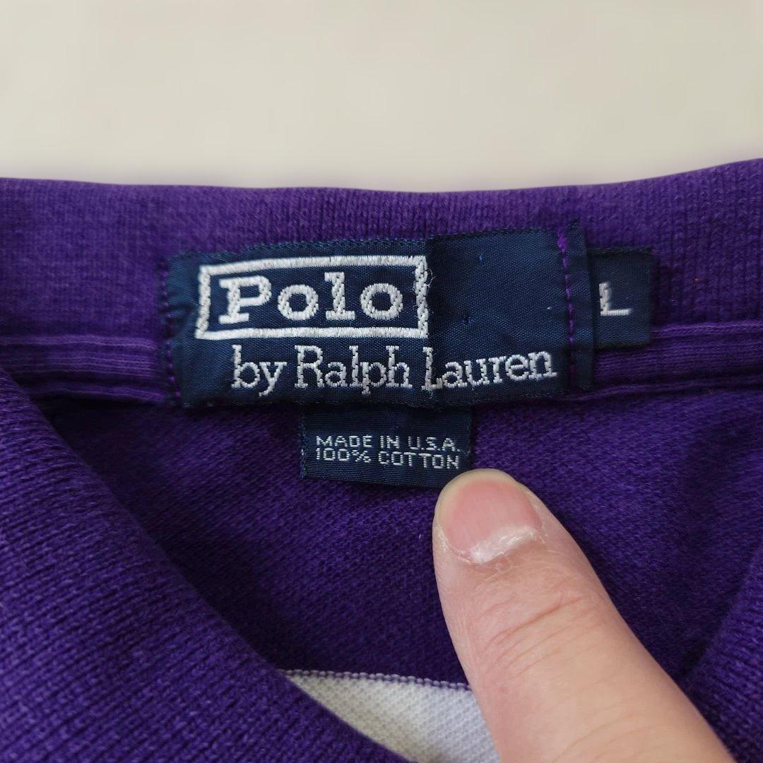 POLORALPHLAUREN poloshirts Made in USA L border