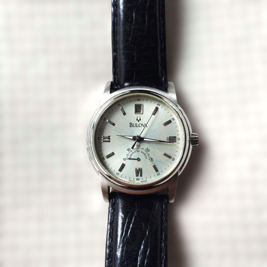 BULOVA watch automatic 自動巻き腕時計 パワーリザーブ稼働品 ブローバ 46761裏スケ