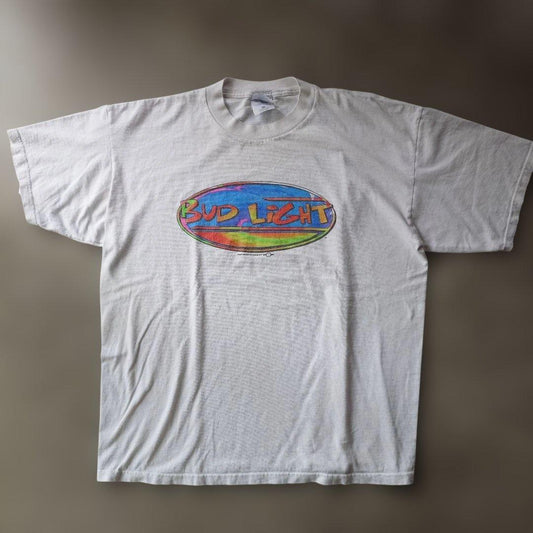 90s Budweiser light print tee 1998 XL