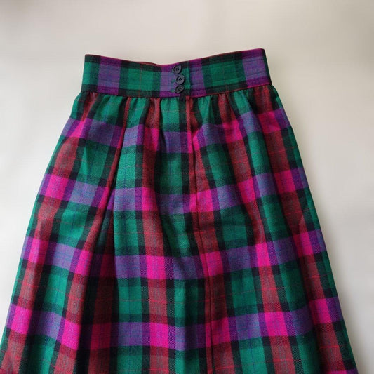 OLD YSL wool check skirts sz S