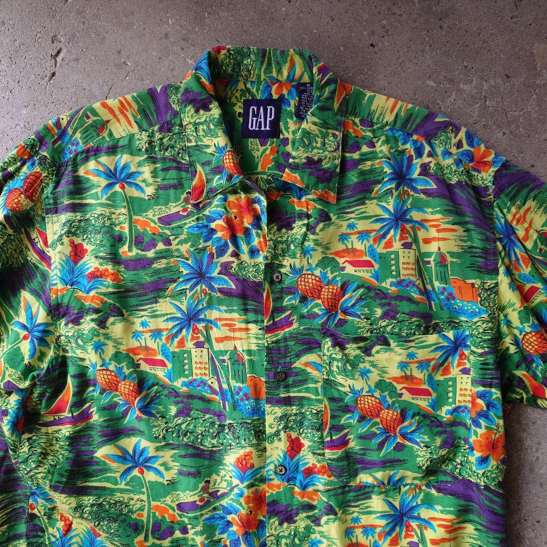 90s OLD GAP rayon hawaiian shirts ALOHA shirts M