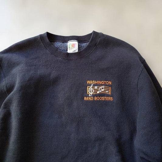 Used sweat music embroy black made in USA M