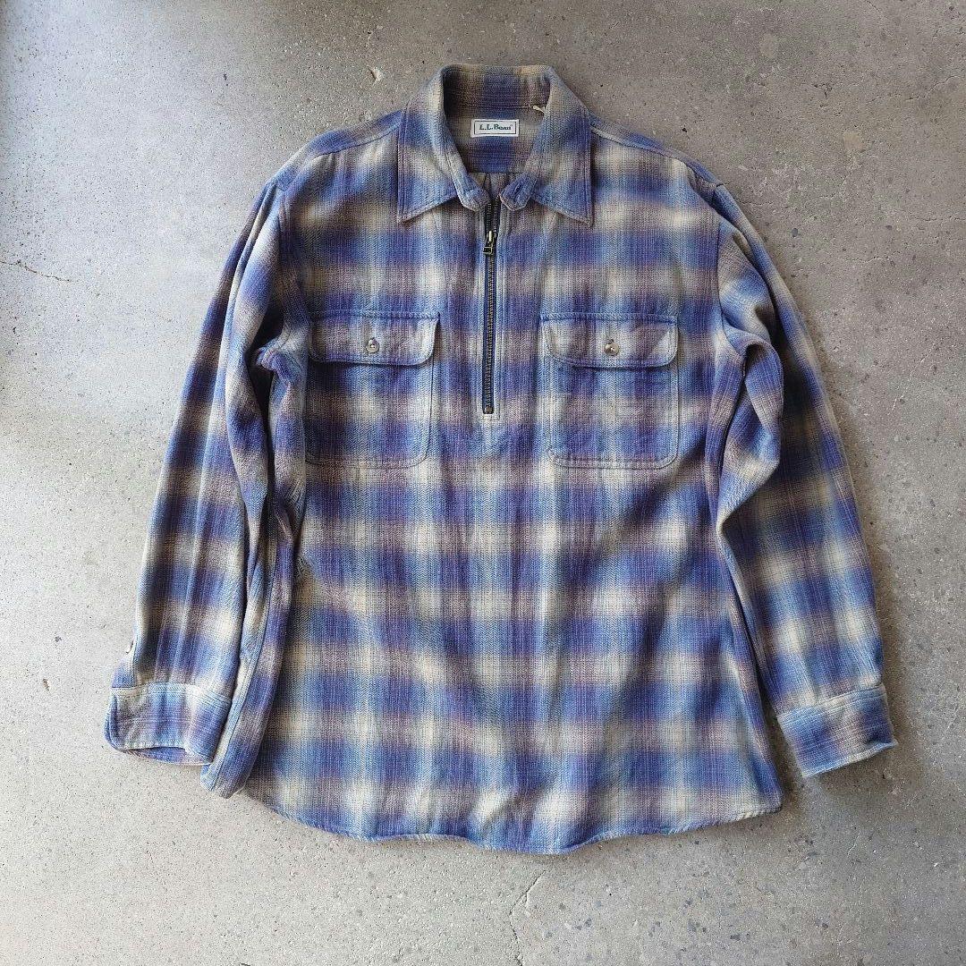LL BEAN ombre pullover nel shirts L